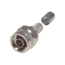 Conector N Macho de PIN Cautivo, Anillo plegable, para cables 9913, LMR-400, CNT-400, RG8/U-SYS, RFLASH-1113, 8214, 7810A.