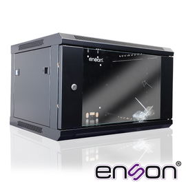 GABINETE DE PARED ENSON ENS-RKGB6U 6UR PUERTA FRONTAL DE CRISTAL TEMPLADO CON CERRADURA DE SEGURIDAD RANURAS DE VENTILACION EN LA PARTE SUPERIOR PARA 2 VENTILADORES DE 11 CM ENSAMBLADO 600X450X368MM GABINETE DE PARED ENSON ENS-RKGB6U 6UR PUERTA FRONTAL DE CRISTAL TEMPLADO CON CERRADURA DE SEGURIDAD RANURAS DE VENTILACION EN LA PARTE SUPERIOR PARA 2 VENTILADORES DE 11 CM ENSAMBLADO 600X450X368MM