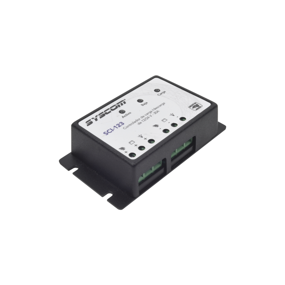 Controlador de Carga y Descarga para Sistemas Solares 30 A, 12/24  Vcd.