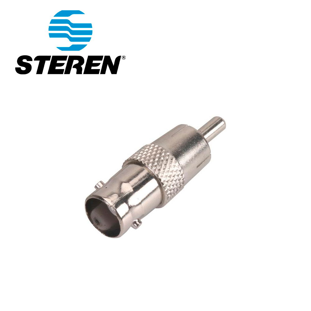 Adaptador con conector hembra BNC a macho RCA Adaptador con conector hembra BNC a macho RCA