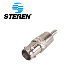 Adaptador con conector hembra BNC a macho RCA