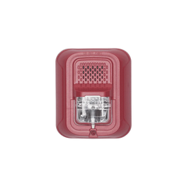 Sonorizador Tipo Chime con Lámpara Estroboscópica a 2 Hilos, Montaje en Pared, Color Rojo, con Configuración Estroboscópica Seleccionable, Nuevo Diseño Moderno y Elegante y Menor Consumo de Corriente