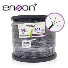 CABLE UTP CAT5E ENSON 13152B305 SERIE PRO-II C/GEL CALIBE 24 AWG 100% COBRE BOBINA DE 305 METROS FORRO PE COLOR NEGRO USO EXTERIOR RECOMENDADO PARA CCTV, VIDEO IP Y REDES BASE 10,100 CABLE UTP CAT5E ENSON 13152B305 SERIE PRO-II C/GEL CALIBE 24 AWG 100% COBRE BOBINA DE 305 METROS FORRO PE COLOR NEGRO USO EXTERIOR RECOMENDADO PARA CCTV, VIDEO IP Y REDES BASE 10,100