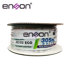 CABLE DE ALARMA ENSON 32201W305 SERIE ECO MULTIFILAR 2C/22 AWG BOBINA DE 305 METROS FORRO PVC COLOR BLANCO PARA USO INTERIOR DISEÑADO PARA CONEXIONES DE SISTEMAS DE ALARMA CABLE DE ALARMA ENSON 32201W305 SERIE ECO MULTIFILAR 2C/22 AWG BOBINA DE 305 METROS FORRO PVC COLOR BLANCO PARA USO INTERIOR DISEÑADO PARA CONEXIONES DE SISTEMAS DE ALARMA