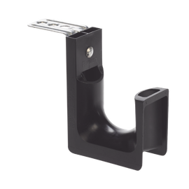 Sujetador tipo J (J-Hook), Con Soporte para Montaje en Techo, Hasta 46 Cables Cat6, Nylon 6.6, Color Negro, 1 pieza