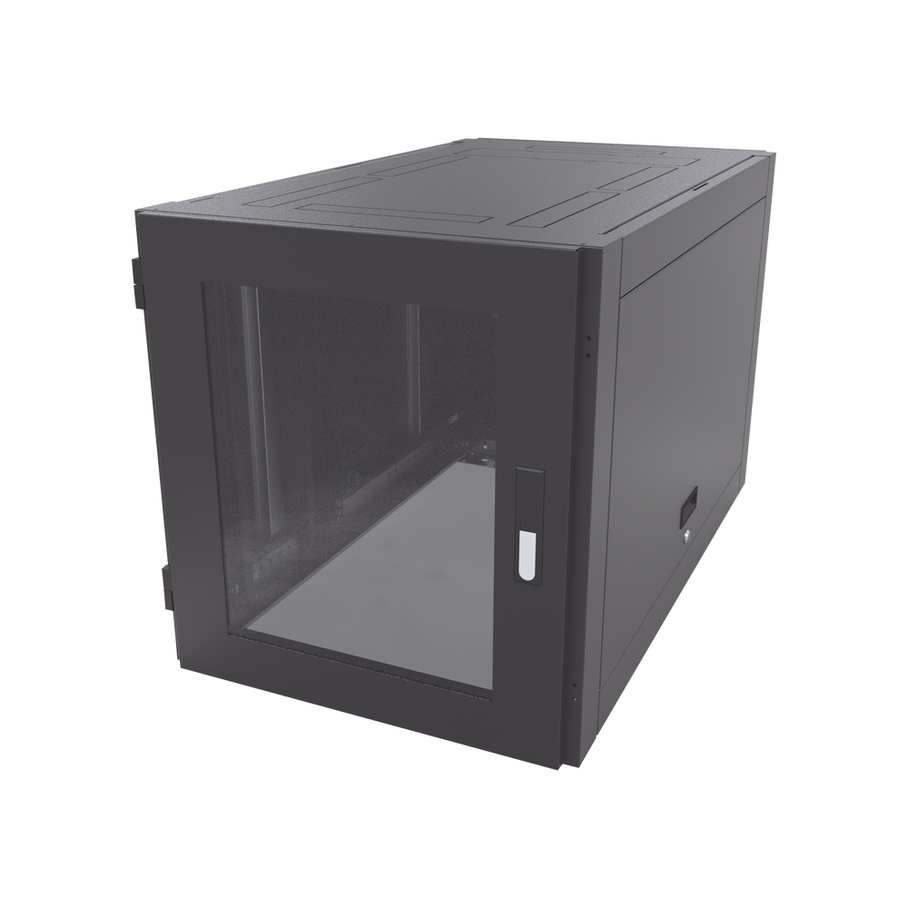 Gabinete Profesional de Piso para Telecomunicaciones de 12UR, 1000 mm Profundidad.