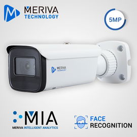 CAMARA IP BULLET MERIVA TECHNOLOGY MOB-E500F / 5MP / H.265 / 2.8MM / 50M IR / SLOT MICRO SD / SALIDA BNC / CAMARA HIBRIDA / ENTRADA AUDIO / FACE-RECOGNITION / MIA INTEGRADO / IP67 / METÁLICA / POE / 12VDC