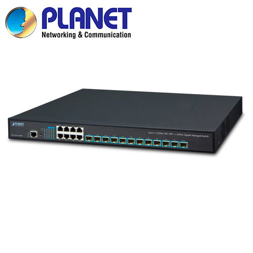 Switch Administrable Layer 3 12-Puertos 10G SFP+, 8-Puertos 10/100/1000T C/Fuente Redundante AC