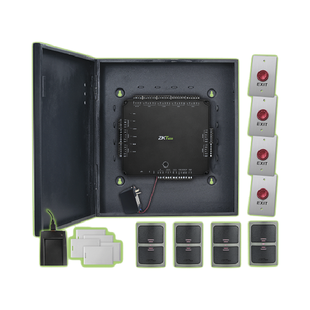 ATLAS400 4 Door Kit / 5,000 users / 10,000 Transactions / PoE