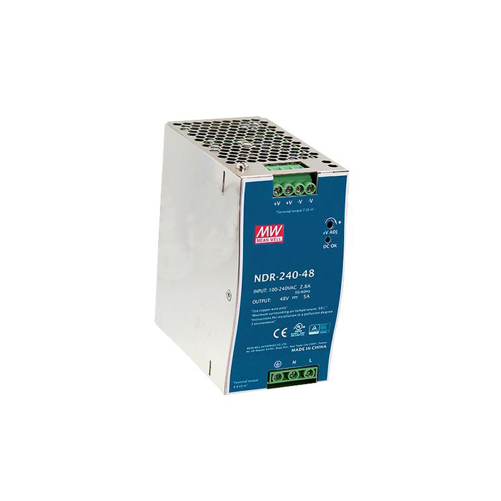 Fuente de poder industrial 240W, 48Vcd, 5A, riel DIN