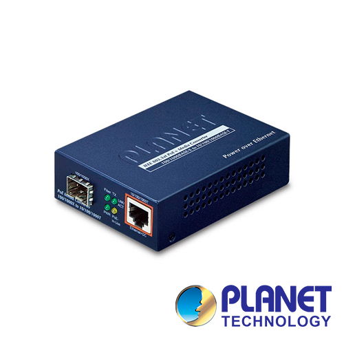 CONVERTIDOR DE MEDIOS DE FIBRA ÓPTICA A UTP PLANET GTP-805A/ 1 PUERTO DE FIBRA OPTICA SFP VELOCIDAD DE TRANSMISION 100/1000Mbps + 1 PUERTO RJ-45 VELOCIDAD DE TRANSMISION 10/100/1000 Mbps CON ALIMENTACION POE ACTIVO AF/AT/ USO INTERIOR CONVERTIDOR DE MEDIOS DE FIBRA ÓPTICA A UTP PLANET GTP-805A/ 1 PUERTO DE FIBRA OPTICA SFP VELOCIDAD DE TRANSMISION 100/1000Mbps + 1 PUERTO RJ-45 VELOCIDAD DE TRANSMISION 10/100/1000 Mbps CON ALIMENTACION POE ACTIVO AF/AT/ USO INTERIOR