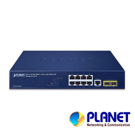 SWITCH PLANET GS-4210-8T2S ADMINISTRABLE L2 / 8 PUERTOS RJ45 VELOCIDAD DE TRANSMISION 10/100/1000 Mbps + 2 PUERTOS SFP  VELOCIDAD DE TRANSMISION 1000 Mbps + 1 PUERTO RJ45 SERIAL/ TEMPERATURA DE OPERACION 0-50°C