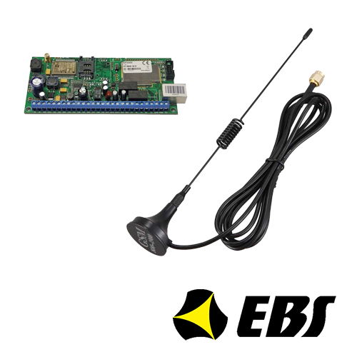 KIT DE 1 COMUNICADOR UNIVERSAL DUAL IP/3G  PARA SISTEMAS DE ALARMA E INCENDIO EBS EPX400-6C  + 1x ANTENA GSM GSMANTENA3-11