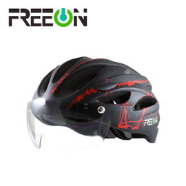 FREE ON CASCO ADULTO CON LENTES INTEGRADOS IMANTADOS UNITALLA COLOR NEGRO/ROJO FREE ON CASCO ADULTO CON LENTES INTEGRADOS IMANTADOS UNITALLA COLOR NEGRO/ROJO