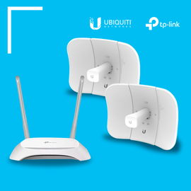KITS WISP 4 CON 1x ROUTER INALAMBRICO TP-LINK TL-WR840N + 2x CPE/AP ENLACES INALAMBRICOS UBIQUITI LBE-5AC-GEN2 EXTERIOR KITS WISP 4 CON 1x ROUTER INALAMBRICO TP-LINK TL-WR840N + 2x CPE/AP ENLACES INALAMBRICOS UBIQUITI LBE-5AC-GEN2 EXTERIOR