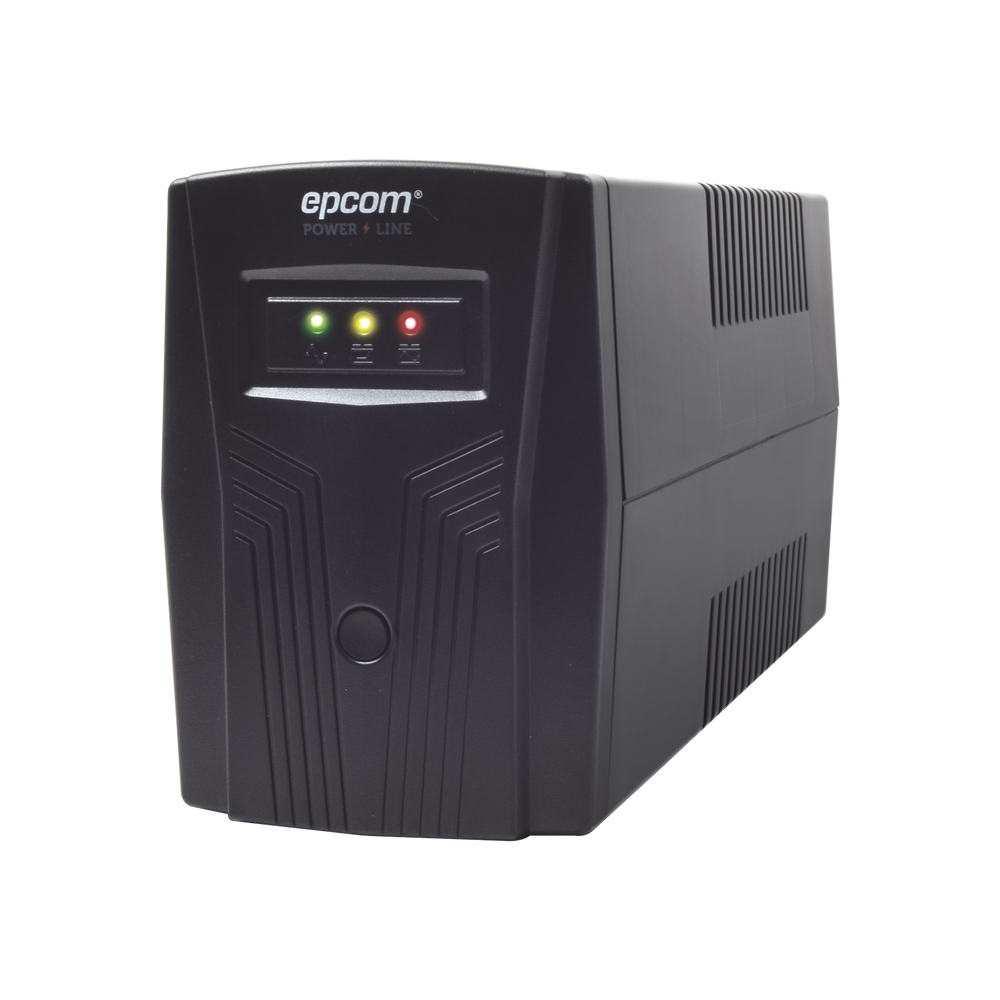UPS de 600VA/360W / Topología Línea Interactiva / Entrada y Salida 120 Vca / Regulador de Voltaje AVR 80-150 Vca / Clavija NEMA 5-15P / 4 Tomas NEMA 5-15R