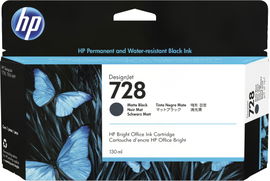 HP 728 130-ml Matte Black DesignJet Ink Cartridge cartucho de tinta 1 pieza(s) Original Rendimiento estándar Negro mate HP 728 130-ml Matte Black DesignJet Ink Cartridge cartucho de tinta 1 pieza(s) Original Rendimiento estándar Negro mate