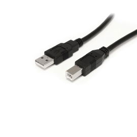 StarTech.com Cable USB Activo de 10m para Impresora - 1x USB A Macho - 1x USB B Macho - Adaptador Negro StarTech.com Cable USB Activo de 10m para Impresora - 1x USB A Macho - 1x USB B Macho - Adaptador Negro