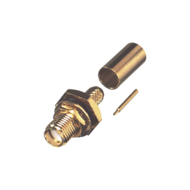 Conector SMA Hembra Inverso / Chasis en D Plano, Anillo Plegable / Cable RG-142/U.