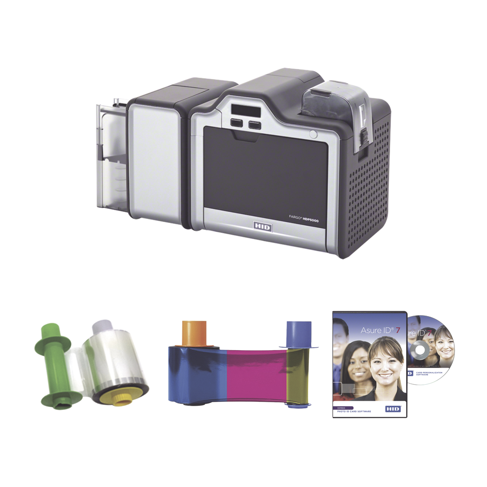 Kit Impresora Retransferencia HDP5000/ UN Lado/ Incluye Ribbon, Film y Software/ 3 Años Garantía