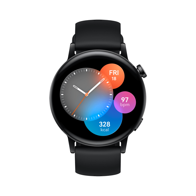 Huawei Watch GT 3 - 42mm - Sensor de Temperatura Corporal, SpO2, Micrófono para llamadas - Negro