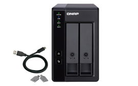CAJA DE EXPANSION DE ALMACENAMIENTO QNAP TR-002-US / 2 BAHIAS FRONTALES SATA 3.5 PULGADAS y 2.5 PULGADAS / MONTAJE EN ESCRITORIO / INTERCONEXION VIA USB  /COMPATIBLE CON NAS QNAP (revisar lista de compatibilidad) y SERVIDORES WINDOWS-MAC