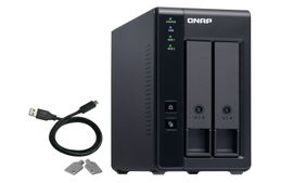 CAJA DE EXPANSION DE ALMACENAMIENTO QNAP TR-002-US / 2 BAHIAS FRONTALES SATA 3.5 PULGADAS y 2.5 PULGADAS / MONTAJE EN ESCRITORIO / INTERCONEXION VIA USB  /COMPATIBLE CON NAS QNAP (revisar lista de compatibilidad) y SERVIDORES WINDOWS-MAC