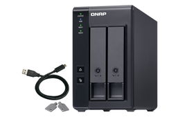 CAJA DE EXPANSION DE ALMACENAMIENTO QNAP TR-002-US / 2 BAHIAS FRONTALES SATA 3.5 PULGADAS y 2.5 PULGADAS / MONTAJE EN ESCRITORIO / INTERCONEXION VIA USB  /COMPATIBLE CON NAS QNAP (revisar lista de compatibilidad) y SERVIDORES WINDOWS-MAC