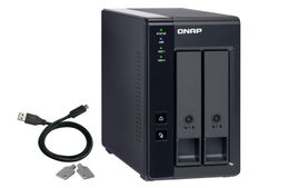 CAJA DE EXPANSION DE ALMACENAMIENTO QNAP TR-002-US / 2 BAHIAS FRONTALES SATA 3.5 PULGADAS y 2.5 PULGADAS / MONTAJE EN ESCRITORIO / INTERCONEXION VIA USB  /COMPATIBLE CON NAS QNAP (revisar lista de compatibilidad) y SERVIDORES WINDOWS-MAC