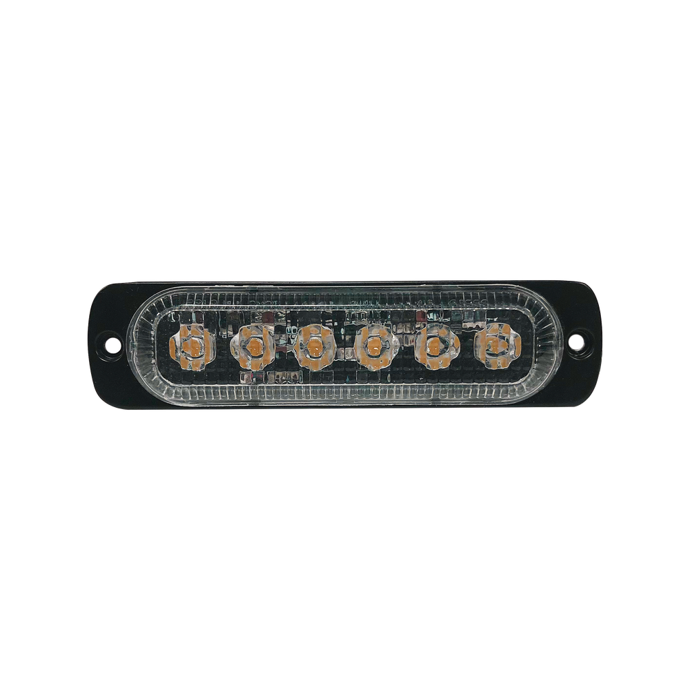 Luz direccional con 6 LEDS, color ambar, 12-24 VCD