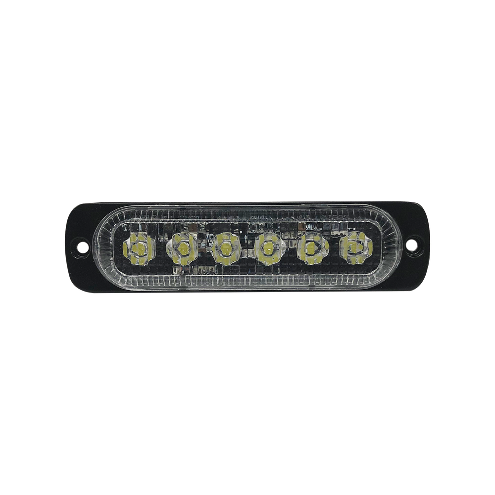 Luz direccional con 6 LEDS, color claro, 12-24 VCD