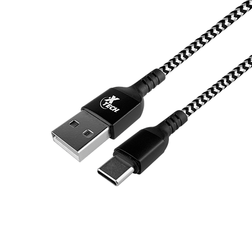 Cable trenzado con conector Tipo C macho a USB 2.0 A macho (XTC-511)