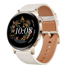 Huawei Watch GT 3 - 42mm - Sensor de Temperatura Corporal, SpO2, Micrófono para llamadas - Para Dama - White Huawei Watch GT 3 - 42mm - Sensor de Temperatura Corporal, SpO2, Micrófono para llamadas - Para Dama - White