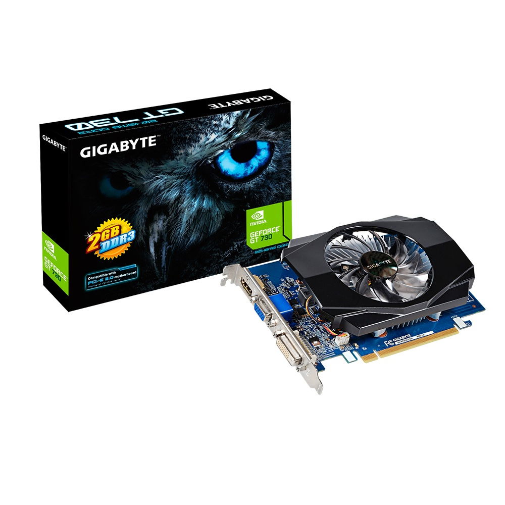 Gigabyte GV-N730D3-2GI - Tarjeta gráfica - GF GT 730 - 2 GB DDR3 - PCIe 2.0 x16 - DVI, D-Sub, HDMI