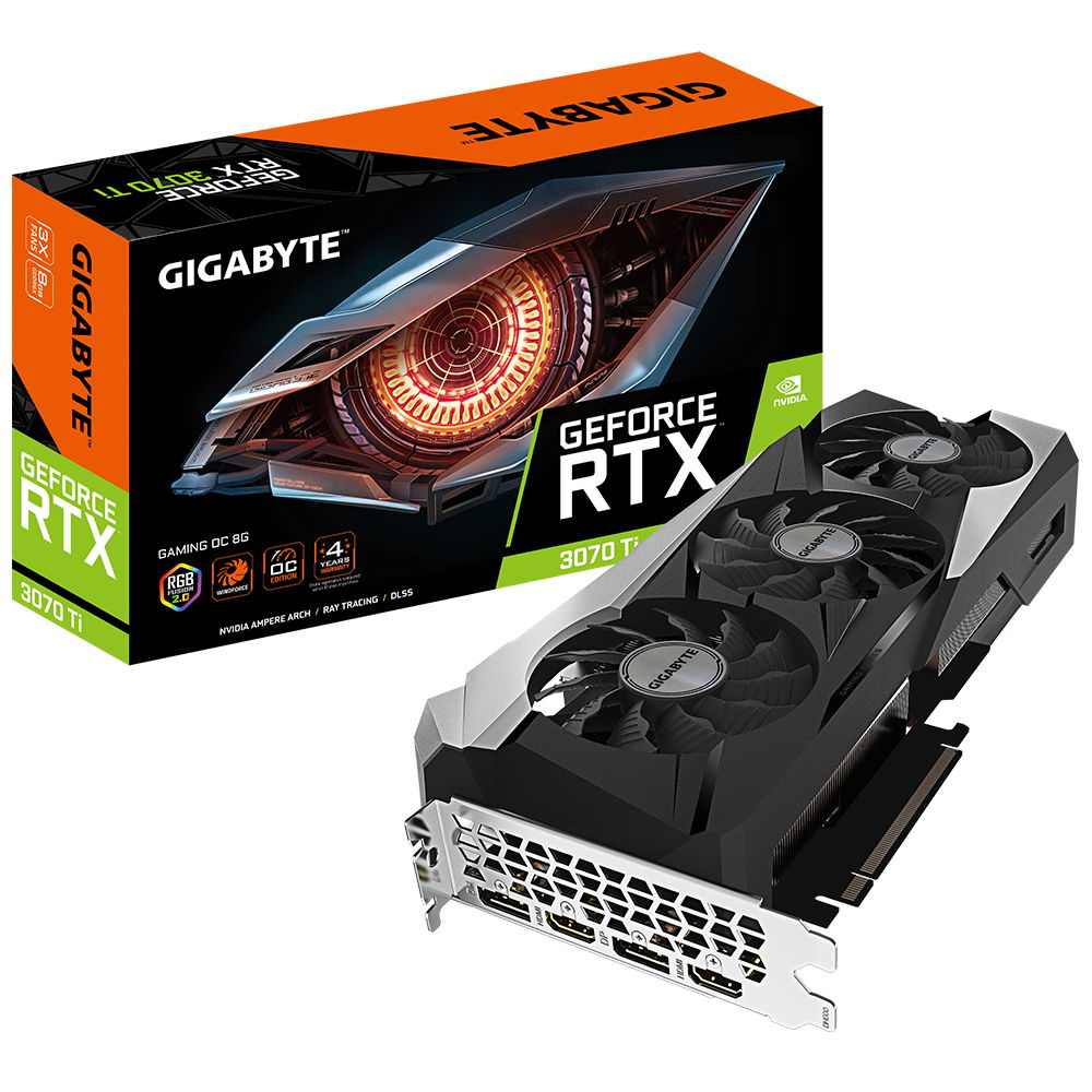 Gigabyte GeForce RTX 3070 Ti GAMING OC 8G - Tarjeta gráfica - GF RTX 3070 Ti - 8 GB GDDR6X - PCIe 4.0 x16 - 2 x HDMI, 2 x DisplayPort Gigabyte GeForce RTX 3070 Ti GAMING OC 8G - Tarjeta gráfica - GF RTX 3070 Ti - 8 GB GDDR6X - PCIe 4.0 x16 - 2 x HDMI, 2 x DisplayPort