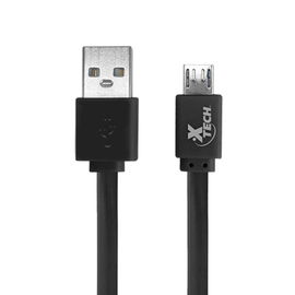 Cable USB - USB (M) A Micro-USB Tipo B (M) - USB 2.0 - 5 V - 2.4 A - 1 M - Plano - Negro, Blanco, Azul, Verde, Naranja (Paquete De 10)