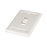Placa de Pared Vertical, Salida Para 2 Puertos Keystone, Con Espacios Para Etiquetas, Color Blanco Mate