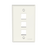 Placa de Pared Vertical, Salida Para 3 Puertos Keystone, Color Blanco Mate