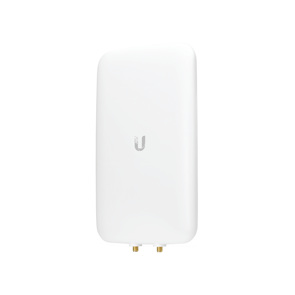 Antena sectorial simétrica UniFi, doble banda con apertura de 90&deg; en 2.4 GHz (10 dBi) y 45&deg; en 5 GHz (15dBi)
