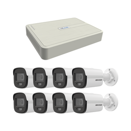 KIT IP 1080p / NVR de 8 Canales / 8 Cámaras IP Bala ColorVu