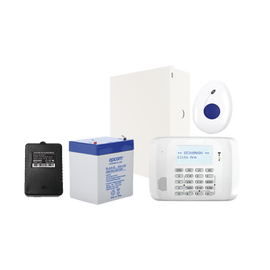 Kit de Panel de Alarma VISTA48 con Botón de Pánico y Detección de Caídas inalámbrico, Gabinete, Transformador y Batería