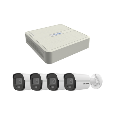 KIT IP 1080p / NVR de 4 Canales / 4 Cámaras IP Bala ColorVu