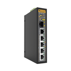 Switch Industrial PoE+ no administrable de 5 Puertos 10/100/1000 Mbps (4 Puertos son PoE+) + 1 puertos SFP, 90 W