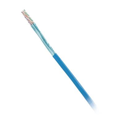 Bobina de Cable Blindado F/UTP de 4 Pares, Cat6, Soporte de Aplicaciones 10GBase-T, LSZH (Libre de Gases Tóxicos), Color Azul, 305m