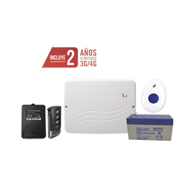Kit de Panel de Alarma Híbrido 4G LTE con botón de Pánico y Detección de Caídas Inalámbrico, Incluye SIM con 2 años de Datos y APP Gratis