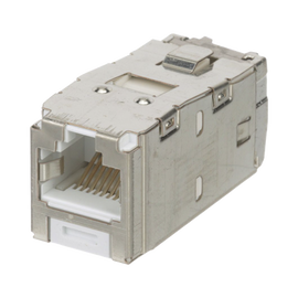 Conector Jack RJ45 Blindado, Estilo TG, Mini-Com, Categoría 6A, de 8 posiciones y 8 cables, Color Blanco