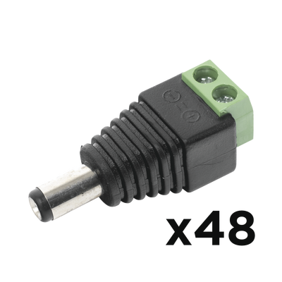KIT DE 48 CONECTORES MACHO PARA ALIMENTACIÓN A 12 VCD