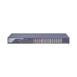 Switch PoE 250 Metros LARGA DISTANCIA / 24 puertos 802.3 af/at (30 W) 10/100 Mbps + 2 puertos Gigabit + 2 puertos SFP