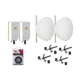 Kit de 2 radios B5c con antena de 30 dBi , Frecuencia (4.9-6.5 GHz), incluye jumper y radomo, ideal para distancias de hasta 25km