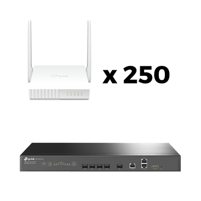 Kit para ISP`s / OLT DS-P7001-04 con Paquete de 250 ONU´s Modelo XN020G3.